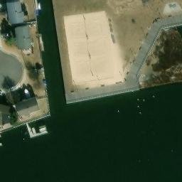 Sand Volleyball Court, Freeport, unknown — aerial view