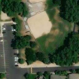 Sand Volleyball Court, Midvale, UT — aerial view