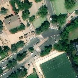 Volleyball Court near San Lorenzo de El Escorial — aerial view