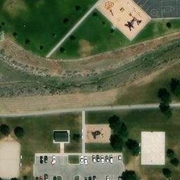 Sand Volleyball Court, West Jordan, UT — aerial view