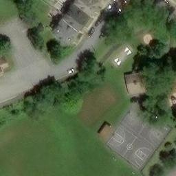 Sand Volleyball Court, Fountain Hill, PA — aerial view