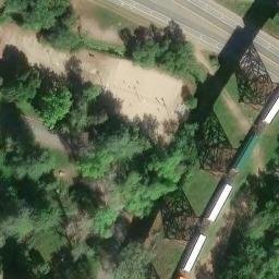 Sand Volleyball Court, Redding, CA — aerial view