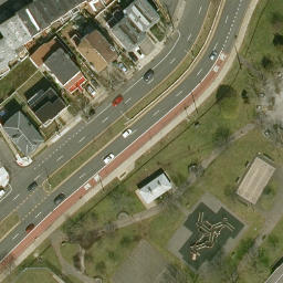 Volleyball Court, New York, NY — aerial view