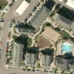 Sand Volleyball Court, Fort Collins, CO — aerial view