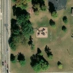 Sand Volleyball Court, Marion, OH — aerial view