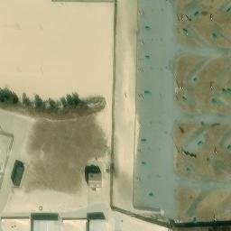 Sand Volleyball Court, Lido Beach, NY — aerial view