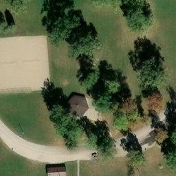 Sand Volleyball Court, Marion, OH — aerial view