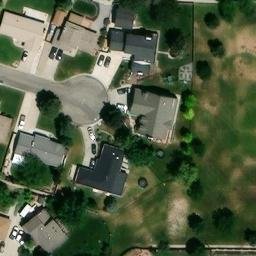 Sand Volleyball Court, South Jordan, UT — aerial view