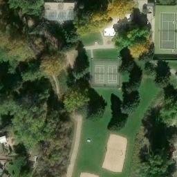 Sand Volleyball Court, Fort Collins, CO — aerial view