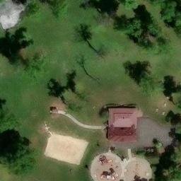 Sand Volleyball Court, NJ — aerial view