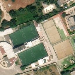 Sand Volleyball Court — aerial view
