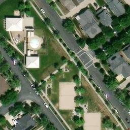Sand Volleyball Court, South Jordan, UT — aerial view