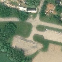 Sand Volleyball Court, OH — aerial view