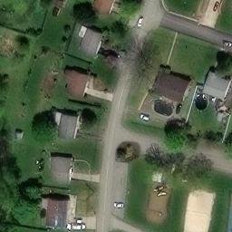 Sand Volleyball Court, PA — aerial view