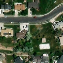 Sand Volleyball Court, Riverton, UT — aerial view