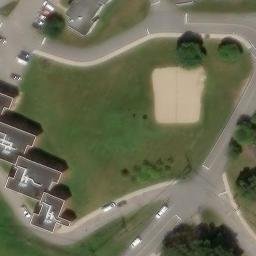 Sand Volleyball Court, Carnot-Moon, PA — aerial view