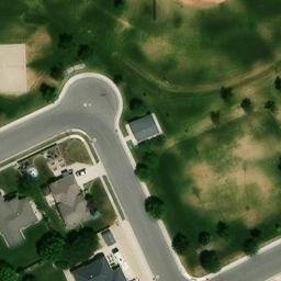Sand Volleyball Court, Herriman, UT — aerial view