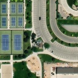 Sand Volleyball Court, Riverton, UT — aerial view