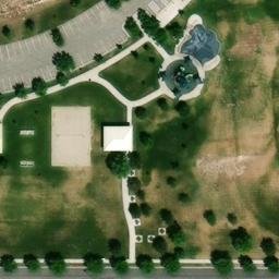 Sand Volleyball Court, Riverton, UT — aerial view