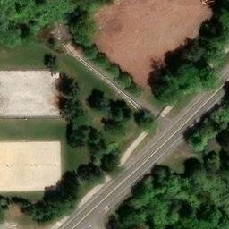 Sand Volleyball Court, Rutgers University-Busch Campus, NJ — aerial view