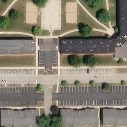 Sand Volleyball Court, Marion, IN — aerial view