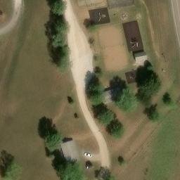 Sand Volleyball Court, MO — aerial view