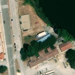 Sand Volleyball Court — aerial view