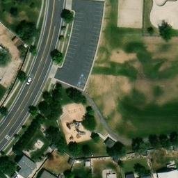 Sand Volleyball Court, Herriman, UT — aerial view