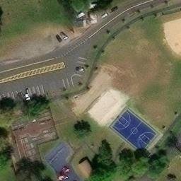Sand Volleyball Court, NJ — aerial view