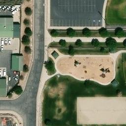 Sand Volleyball Court, Herriman, UT — aerial view