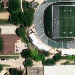Sand Volleyball Court, Bloomington, IL — aerial view