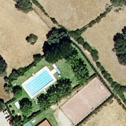 Sand Volleyball Court — aerial view