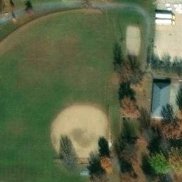 Sand Volleyball Court, OH — aerial view