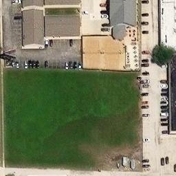 Sand Volleyball Court, Bloomington, IL — aerial view