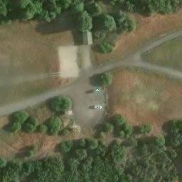 Sand Volleyball Court, Alpine, UT — aerial view