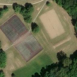 Volleyball Court, Macomb, IL — aerial view