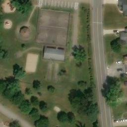 Volleyball Court, PA — aerial view