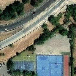 Volleyball Court near Torrejón de Ardoz — aerial view