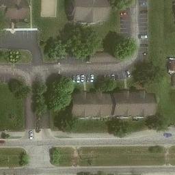Sand Volleyball Court, West Lafayette, IN — aerial view