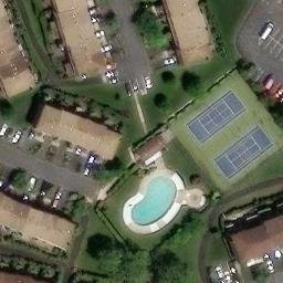 Volleyball Court, NJ — aerial view