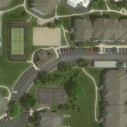 Volleyball Court, West Lafayette, IN — aerial view
