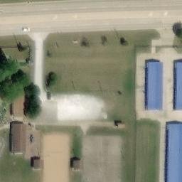 Sand Volleyball Court, IL — aerial view