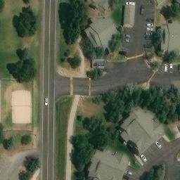 Volleyball Court, Steamboat Springs, CO — aerial view