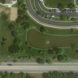 Volleyball Court, IN — aerial view