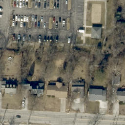 Sand Volleyball Court, West Lafayette, IN — aerial view