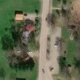Volleyball Court, Danville, OH — aerial view
