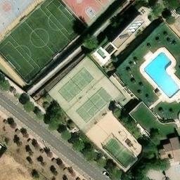 Sand Volleyball Court — aerial view