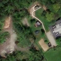 Sand Volleyball Court, Forest Hills, PA — aerial view