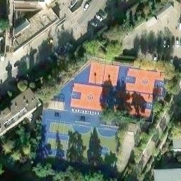 Volleyball Court near Madrid — aerial view