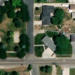 Sand Volleyball Court, Highland, UT — aerial view